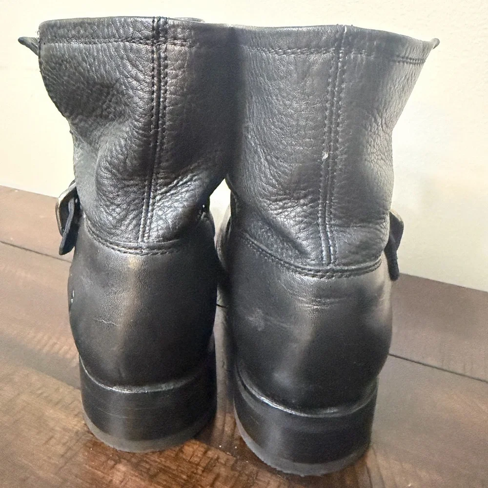 FRYE Veronica Leather Ankle Boots Booties in Black Size 9